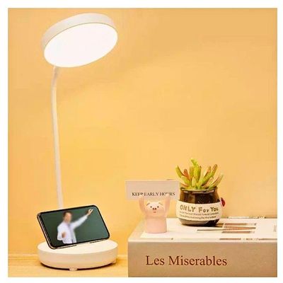 Luminária Mesa Touch Leds Compacta Leitura Estudo