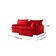 Sofá Madri Cama Retrátil E Reclinável 200cm - Vermelho