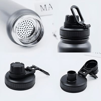 Garrafa Térmica Inoxidável Basic 1 Litro Academia Hidratação | Ideal para quem valoriza saúde - Cor:Branco