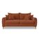 Sofá Living 2 Lugares 1,60m Livia Bouclê Terracota Pés De Madeira - Pallazio