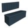 Kit Cabeceira Painel E Calçadeira Recamier Baú Solteiro 0,90m Holanda Suede - Pallazio Cor Azul Marinho
