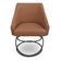 Kit 6 Poltronas Luxo Alana Bouclê Base Luxo Preto - Pallazio Cor Terracota