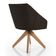 Kit 6 Poltronas Giratórias Alana Suede Base De Madeira - Pallazio Cor Marrom