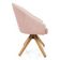 Kit 8 Poltronas Giratórias Alana Suede Base De Madeira - Pallazio Cor Rosa Bebê