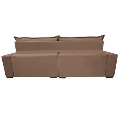 Sofá Retrátil E Reclinável 2,95m Molas Ensacadas Cama Inbox Elegance Com Thermogel Velusoft Castor