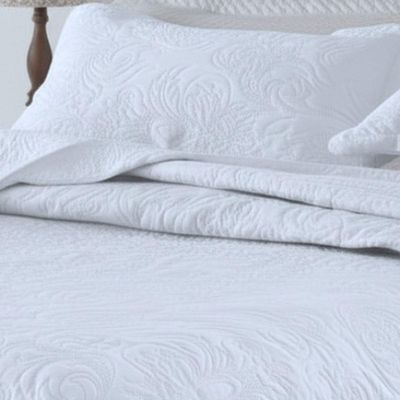 Cobre Leito Colcha King Pratika Dupla Face 03 Peças - Branco - 100% Poliéster