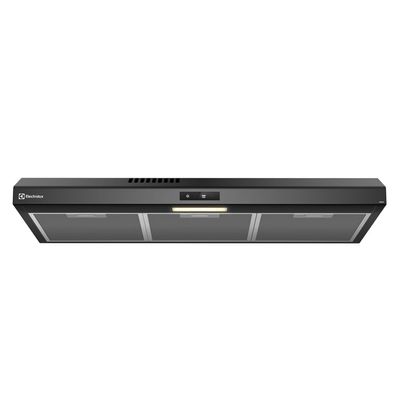 Depurador de Ar Electrolux 80cm Preto Alto Poder de Sucção, Painel Touch e Luz LED (DE8TB) Bivolt