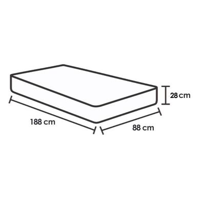 Kit Cama Box com Colchão Solteiro King Best Pillow Top Conjugado Bege