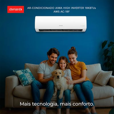 Ar Condicionado AIWA Split High Wall High Inverter 18.000 BTUs Frio AWS-AC-18F 220V 220V