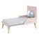 Berço Americano Com Colchão E Guarda Roupa Theo 3 Portas Rosa Pés Madeira Natural - Reller