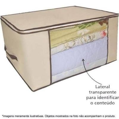 Caixa Organizadora  Roupas Flexível  Zíper Para Guardaroupa, Cama E Closets