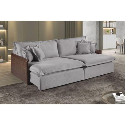 Sofá Martins M-160 Linho 2 Módulos De 80cm Estofados Martins Linho Cinza