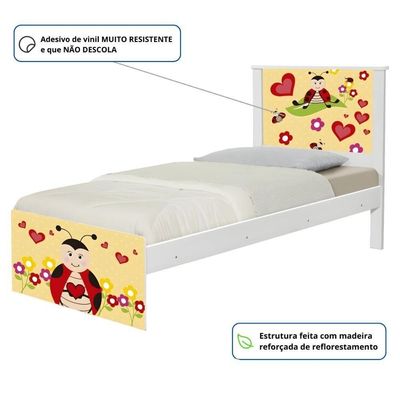 Cama Juvenil Zap Com Cabeceira Joaninha