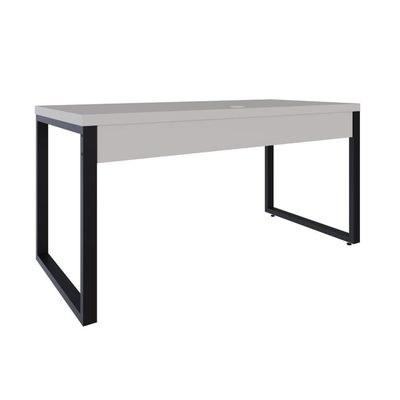 Mesa Diretor 150x70x75cm Yon - Off White-est.preta Off White-est.preta