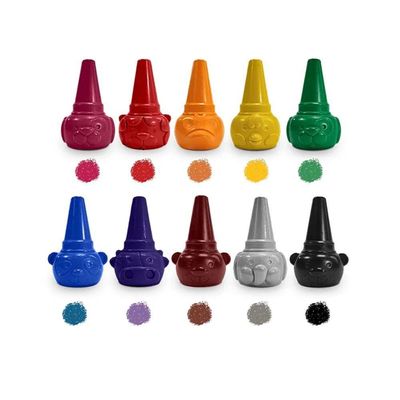 Giz De Cera De Dedo Colorjoy Com 10 Cores Leo&leo