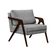 Conjunto 2 Poltronas Sala De Estar Monique Madeira Castanho Cinza Veludo