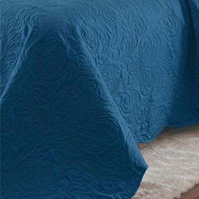 Kit Cobre Leito Colcha Basic Queen 3 Peças Dupla Face Liso Classic - Azul Colbato - 100% Poliéster