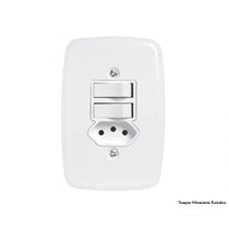 Interruptor Ideale Br 2 Simp+Tom 2P+T C/Pl 10A 250V 3219 c/12pcs
