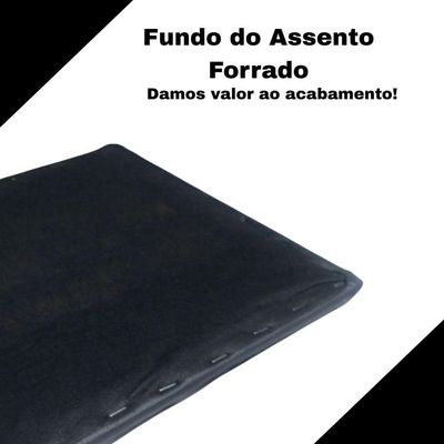 Assento Estofado Para Banquetas E Cadeiras Em Corino Premium 4 Unidades preto
