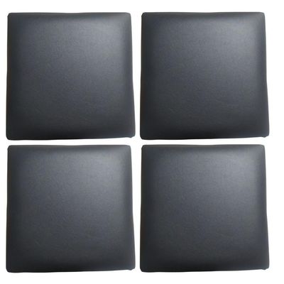 Assento Estofado Para Banquetas E Cadeiras Em Corino Premium 4 Unidades preto