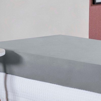 Lençol Com Elástico Solteirão Nobre 1 Peça 30cm De Altura Malha 100% Algodão - Cinza