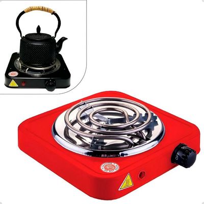 Fogão Fogareiro Elétrico Portátil 220V 1 Boca Compacto, Prático E Para Cozinhar Em Qualquer Lugar - vermelho