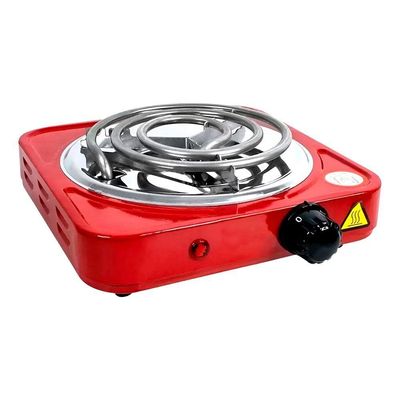 Fogão Fogareiro Elétrico Portátil 220V 1 Boca Compacto, Prático E Para Cozinhar Em Qualquer Lugar - vermelho