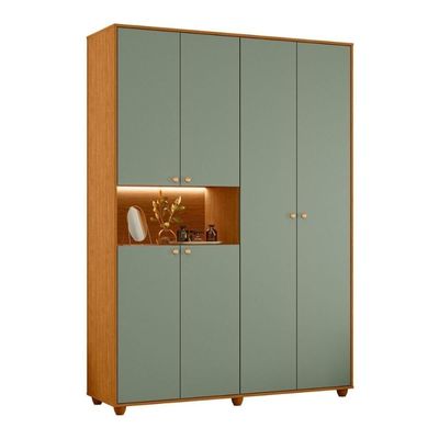 Roupeiro 6 Portas Clean Moderno Para Quarto Cinamomo