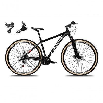 Bicicleta Aro 29 Absolute Nero 5 Alumínio 24v Câmbios Shimano Freio A Disco Mountain Bike Preto 19