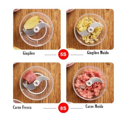 Mini Processador de Alimentos Portátil Branco