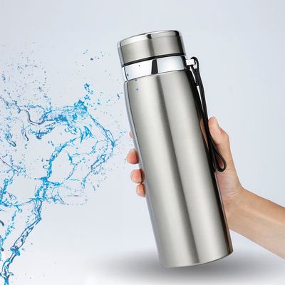 Garrafinha Térmica Aço Inox 800ml  Cor:Prateado