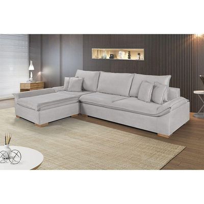 Sofá Martins M-201 Veludo Canto Estofados Martins Veludo Cinza