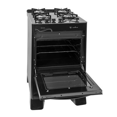 Fogão de Piso Neo Glass 4 Bocas Suggar Preto / Bivolt