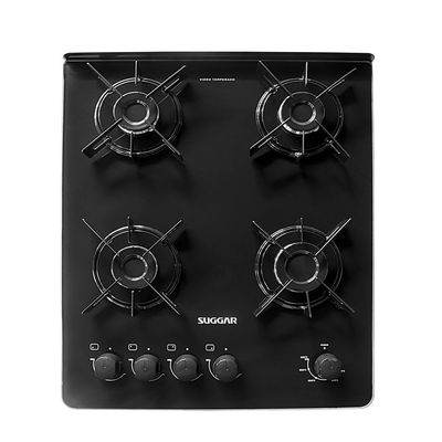Fogão de Piso Neo Glass 4 Bocas Suggar Preto / Bivolt