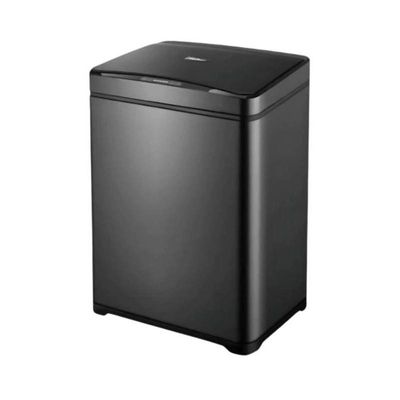 Lixeira Automática Inox Preto Retangular 40 Litros c/ Sensor