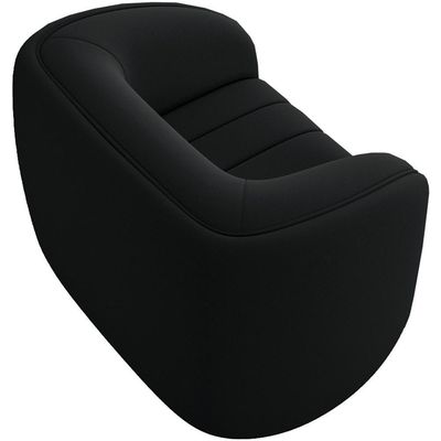 Kit Sofá 5 Lugares Para Sala 332cm Com 01 Poltrona Lazio M03 Veludo Preto - Lyam Decor