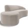 Sofá 4 Lugares Curvo Living Firenze Direito D02 Bouclê Creme 260cm B-54 - Lyam