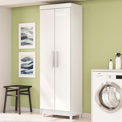 Armário Multiuso 2 Portas 60cm Hebrom V01 Branco - Lyam Decor