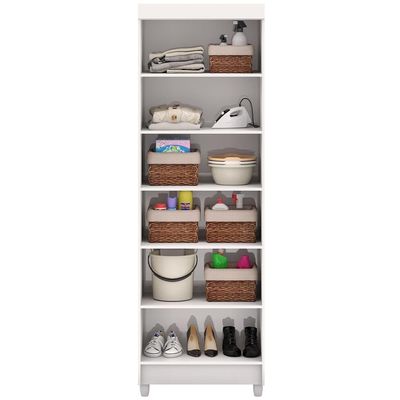 Armário Multiuso 2 Portas 60cm Hebrom V01 Branco - Lyam Decor