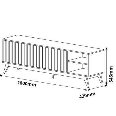 Rack Para Tv Jb Acai 1.8 Nature - Moveis Jb