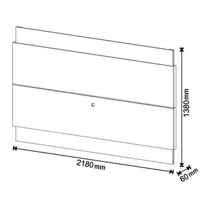 Rack Com Painel Classic Ad 2.2 Com Led Nature Com Off White - Imcal Móveis
