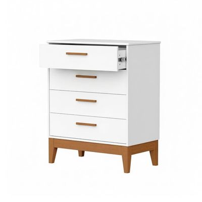 Comoda Gaveteira Flip 4 Gavetas Branco Fosco