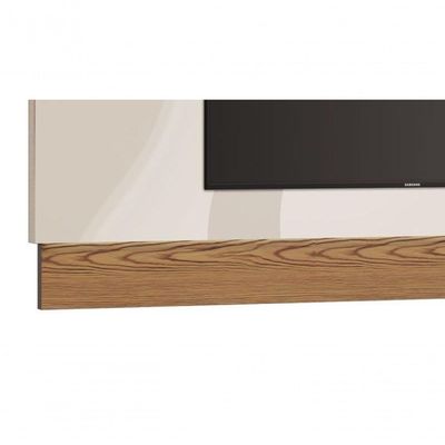 Painel Para Tv Classic 2.2 Off White Com Freijó - Imcal Móveis