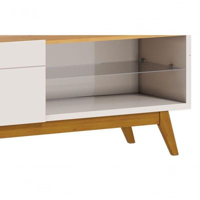 Rack Classic 1g 1.4 Off White Com Nature - Imcal Móveis