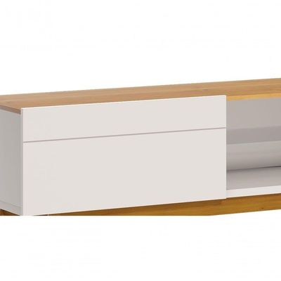 Rack Classic 1g 1.4 Off White Com Nature - Imcal Móveis
