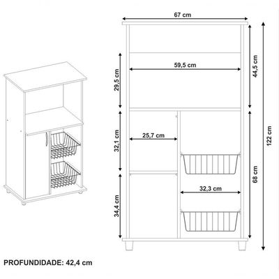 Balcão De Cozinha Nt 3075 Branco - Notável