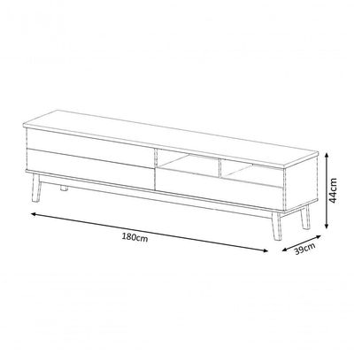 Rack Para Tv Wall 1.8 Off White Com Nature - Moveisaqui
