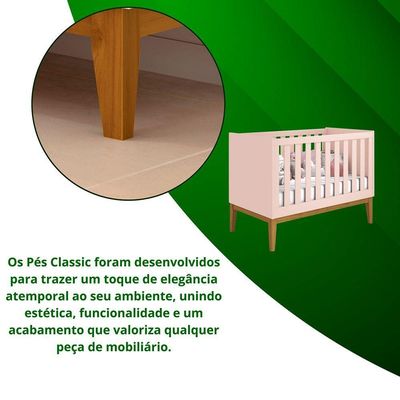 Berco Noah Classic Rosa Fosco - Moveisaqui