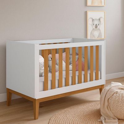Berco Noah Classic Branco Fosco Com Savana - Moveisaqui