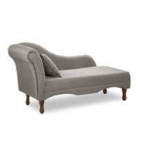 Divã Recamier Pés Retrô Medelin 150cm Linho E03 - D'rossi Cinza